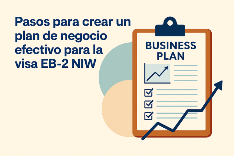 Pasos para crear un plan de negocio para EB-2 NIW efectivo